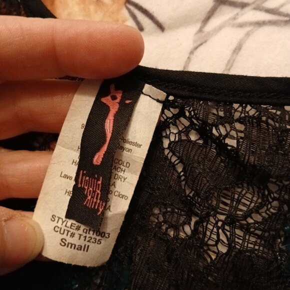 New LIQUID PARTY Halloween Skulls Hearts Gothic Punk Tunic T-shirt Tank Top Smal - Picture 9 of 9